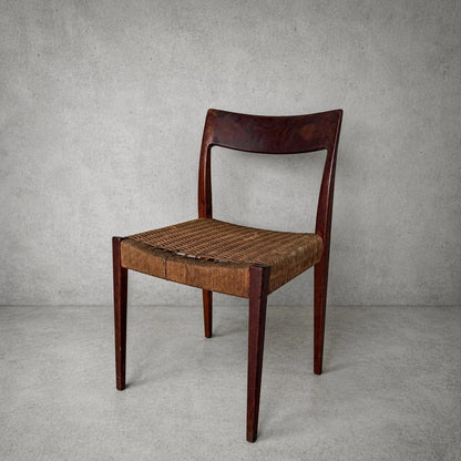Poul Cadovius “Pia” Danish Teak Dining Chair with Rush Seat - image 1