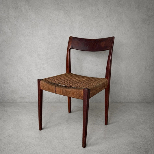Poul Cadovius “Pia” Danish Teak Dining Chair with Rush Seat - image 1