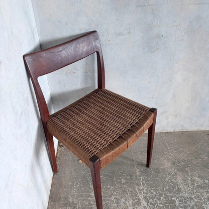 Poul Cadovius “Pia” Danish Teak Dining Chair with Rush Seat - image 3