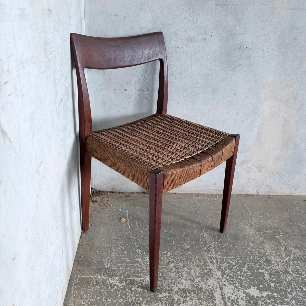 Poul Cadovius “Pia” Danish Teak Dining Chair with Rush Seat - image 4