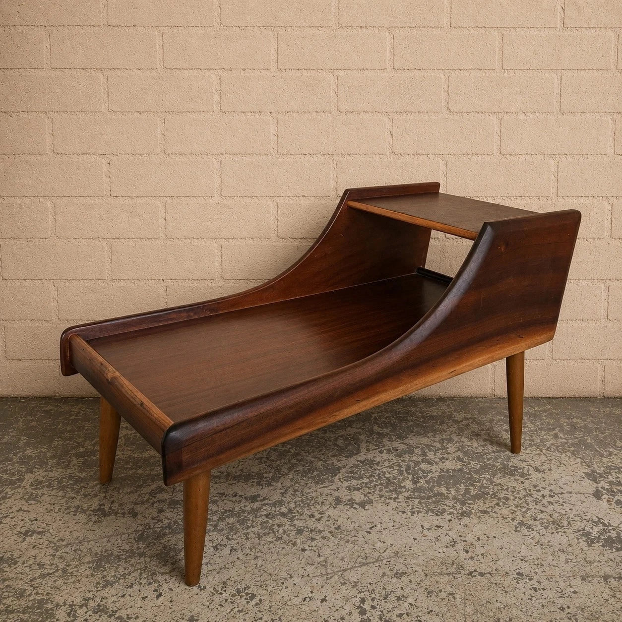 Chippy Heath Teak Telephone Bench Side Table Mid Century – image 1
