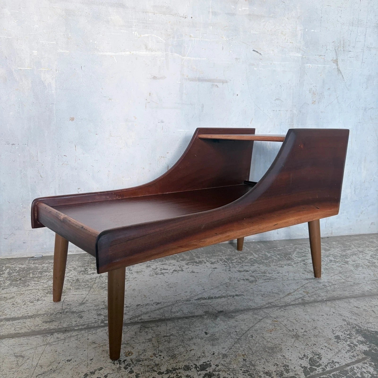 Chippy Heath Teak Telephone Bench Side Table Mid Century – image 2