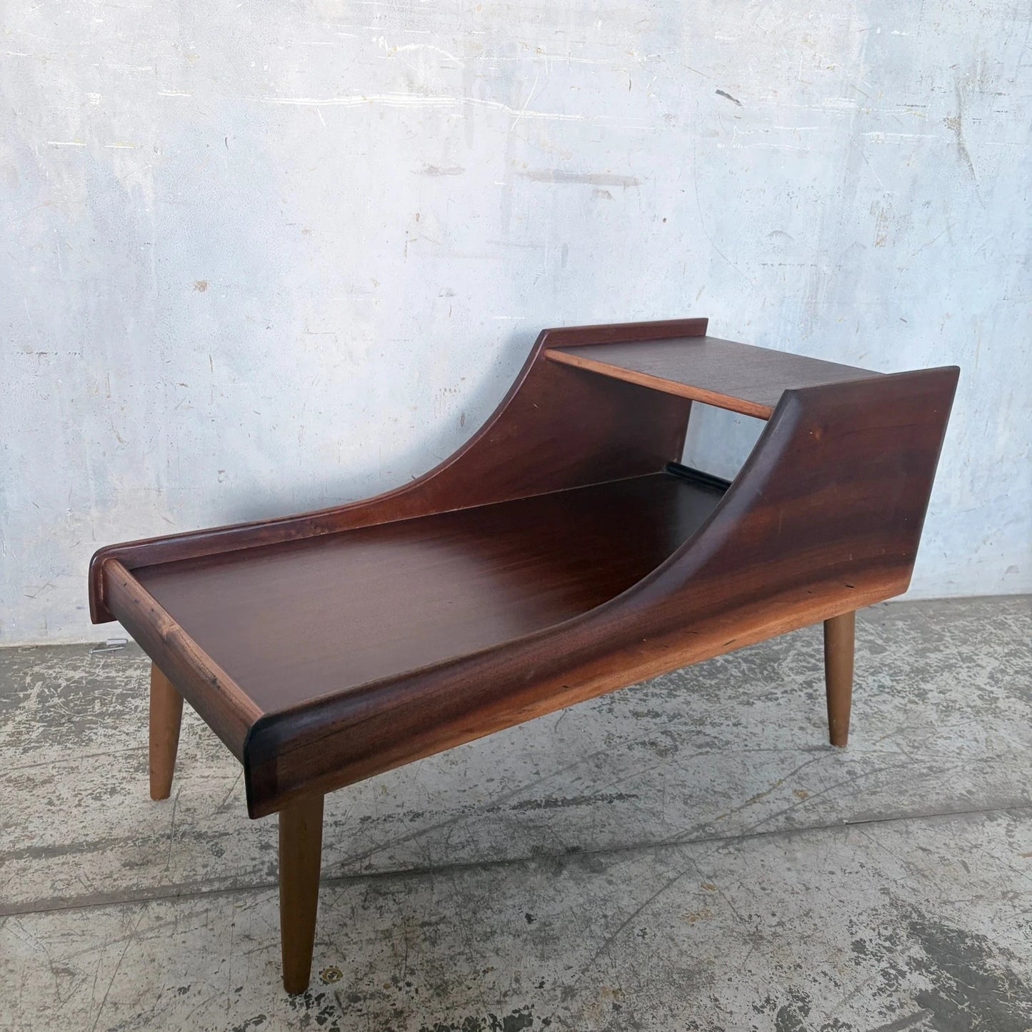 Chippy Heath Teak Telephone Bench Side Table Mid Century – image 3