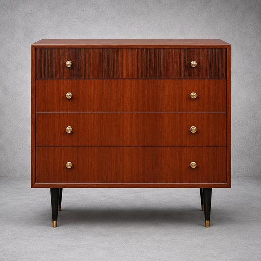 Mid Century Atomic Teak Chest of Drawers - image 1
