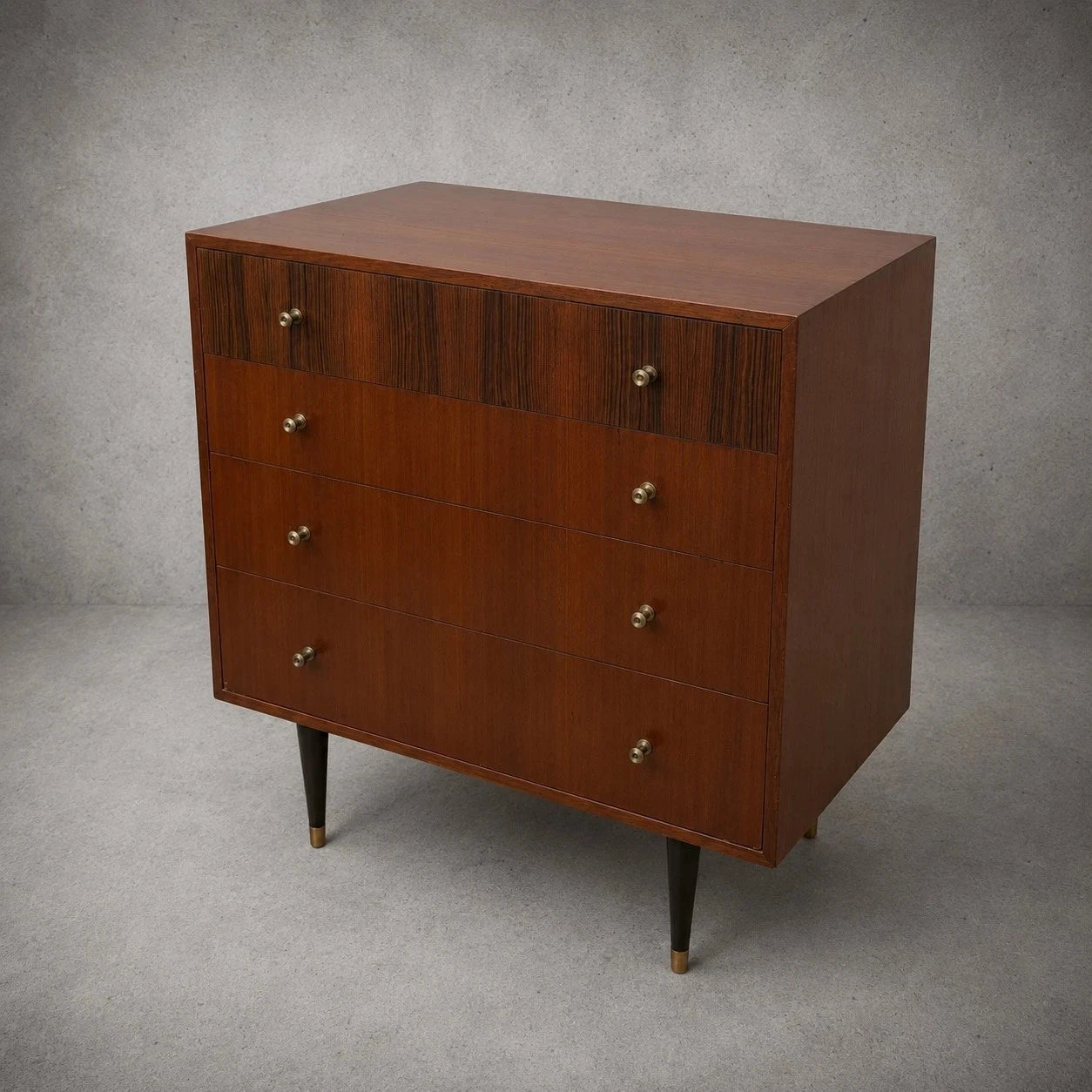 Mid Century Atomic Teak Chest of Drawers - image 3