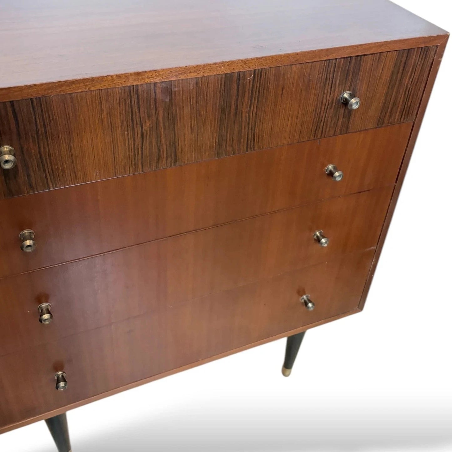 Mid Century Atomic Teak Chest of Drawers - image 5