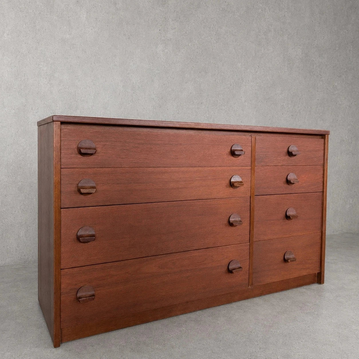 Stag Teak Eight-Drawer Chest of Drawers Sideboard – view 1
