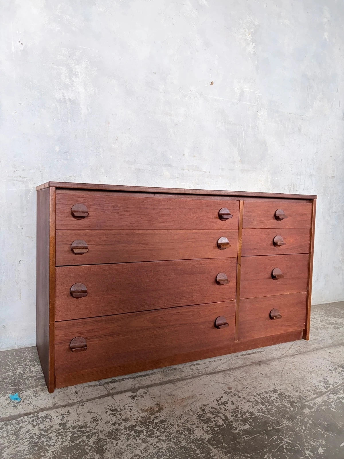 Stag Teak Eight-Drawer Chest of Drawers Sideboard – view 2