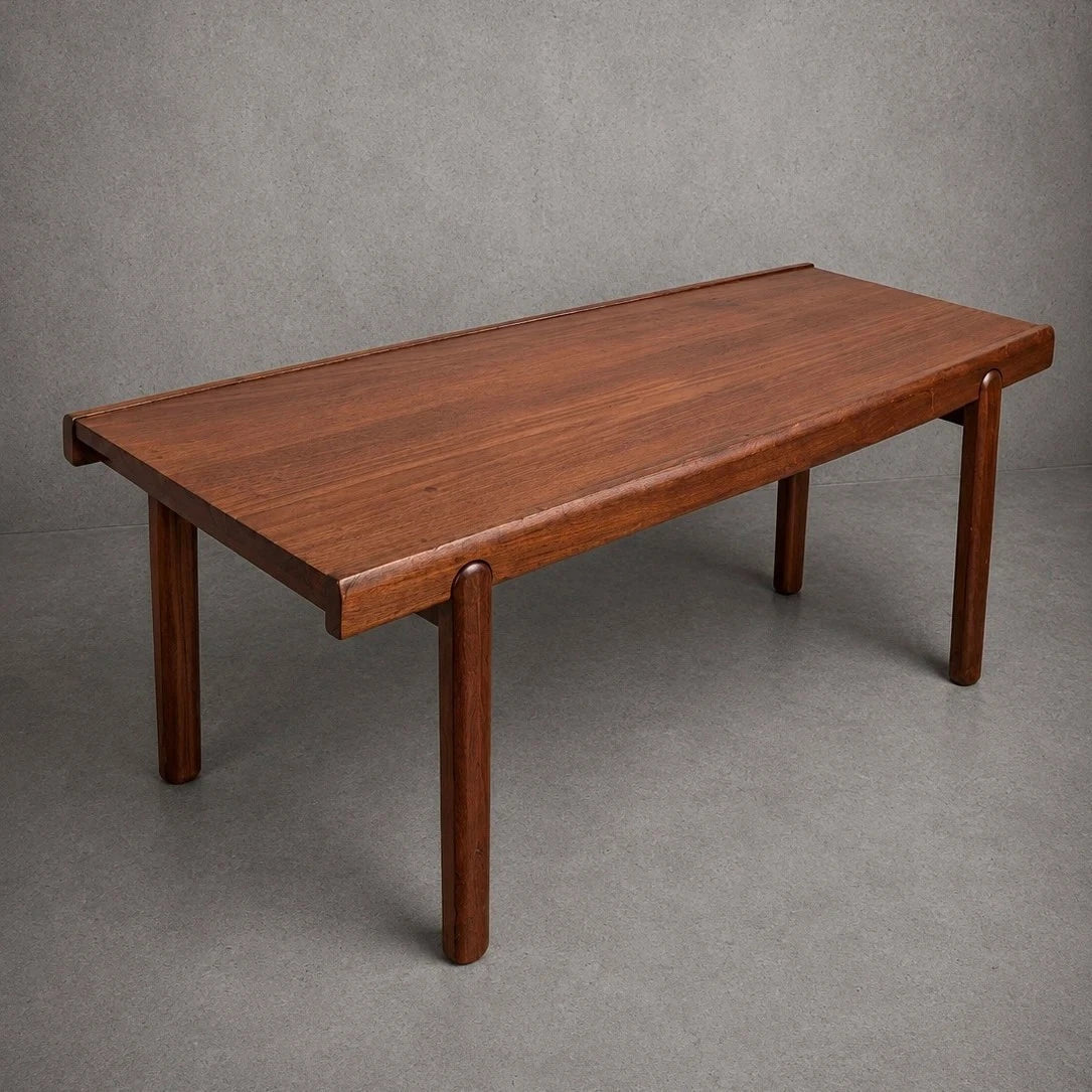 Mid Century Danish Teak Coffee Table with Rounded Legs - image 1
