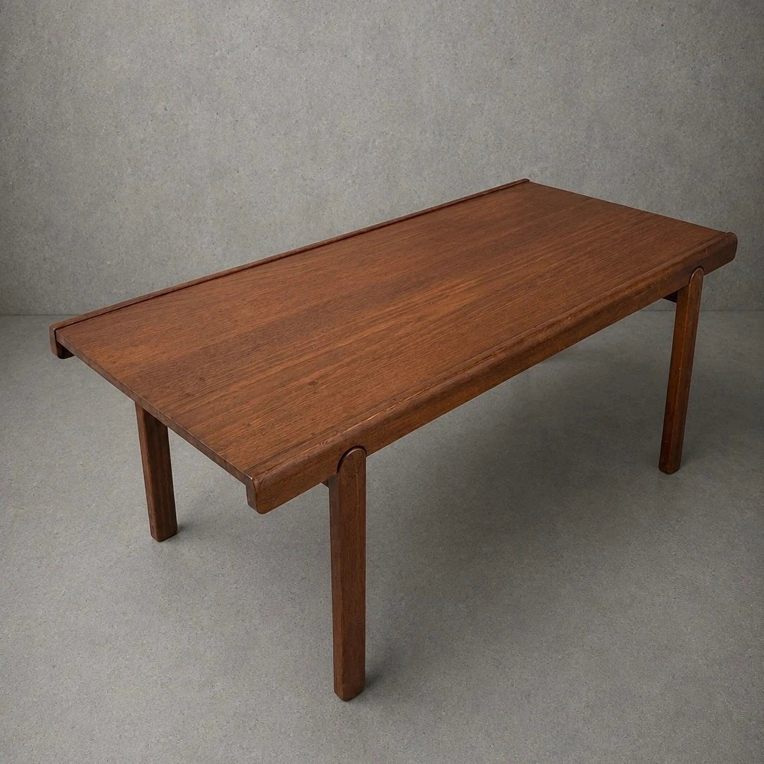 Mid Century Danish Teak Coffee Table with Rounded Legs - image 2