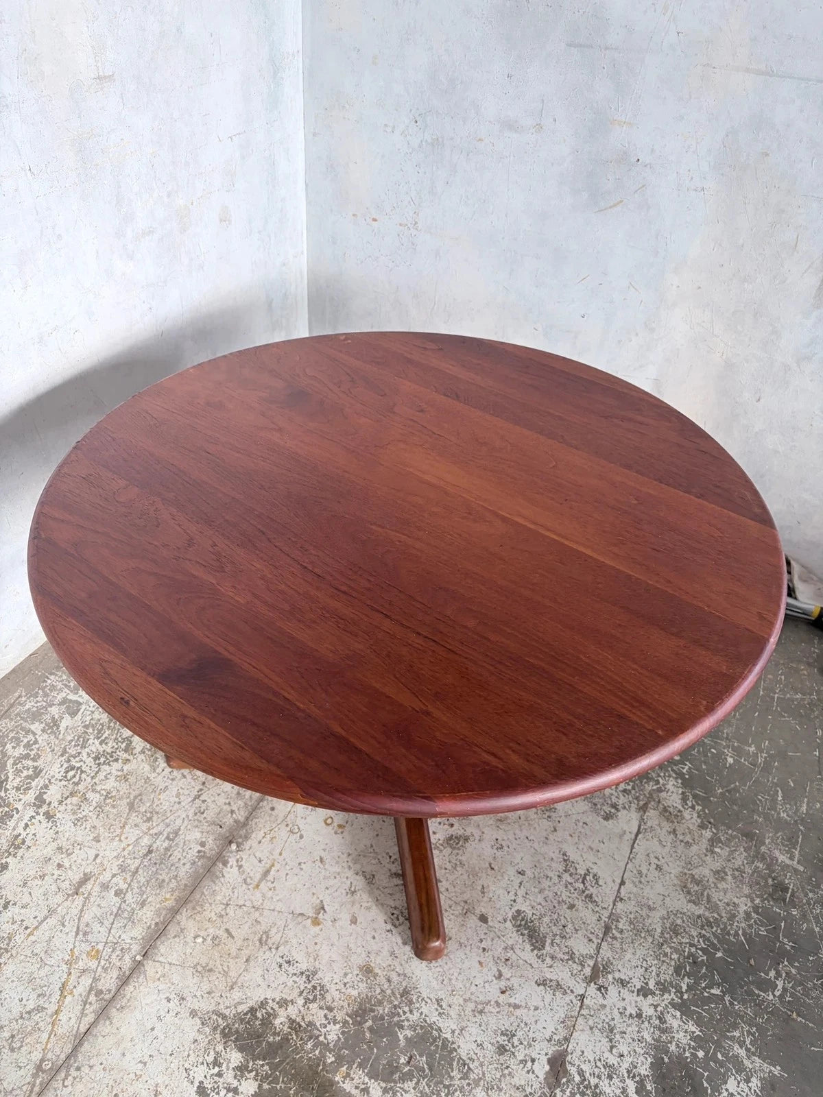 Mid Century Danish Teak Round Pedestal Coffee Table - image 3