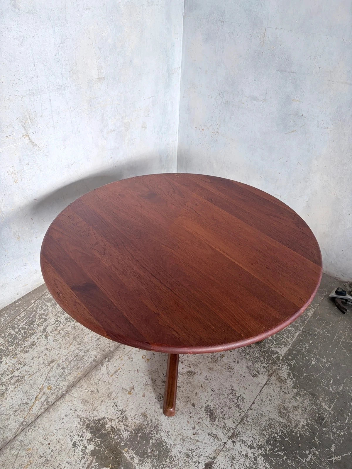 Mid Century Danish Teak Round Pedestal Coffee Table - image 5