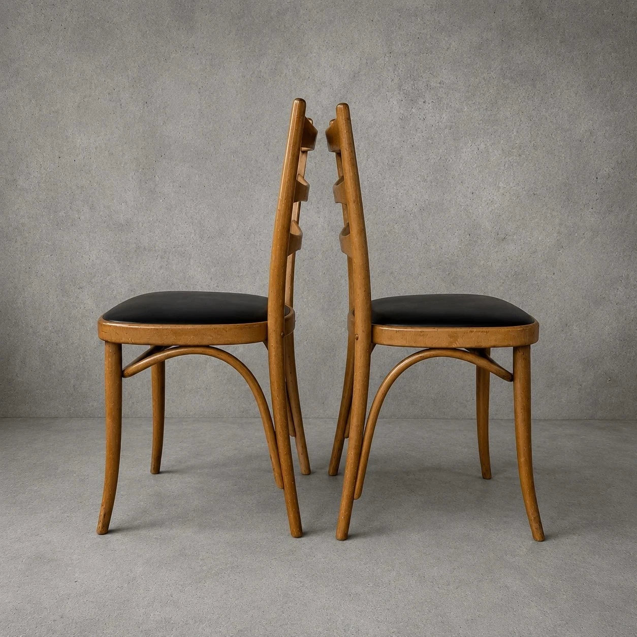 Pair of Vintage Mid Century Bentwood Dining Chairs – view 1