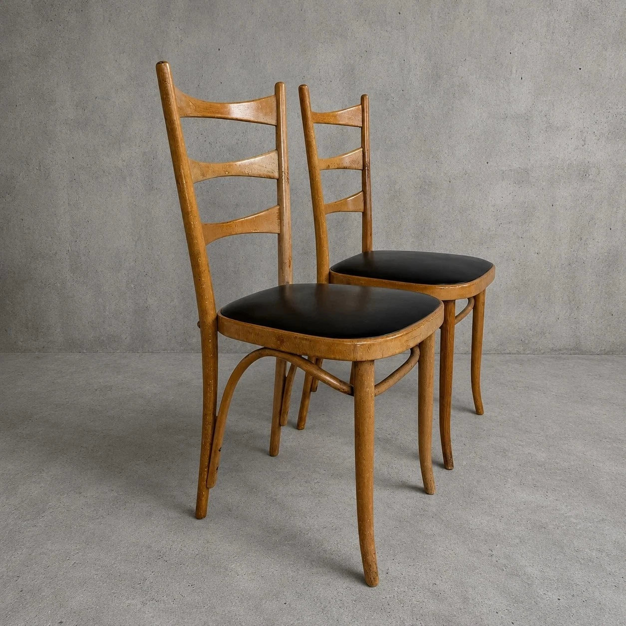 Pair of Vintage Mid Century Bentwood Dining Chairs – view 2