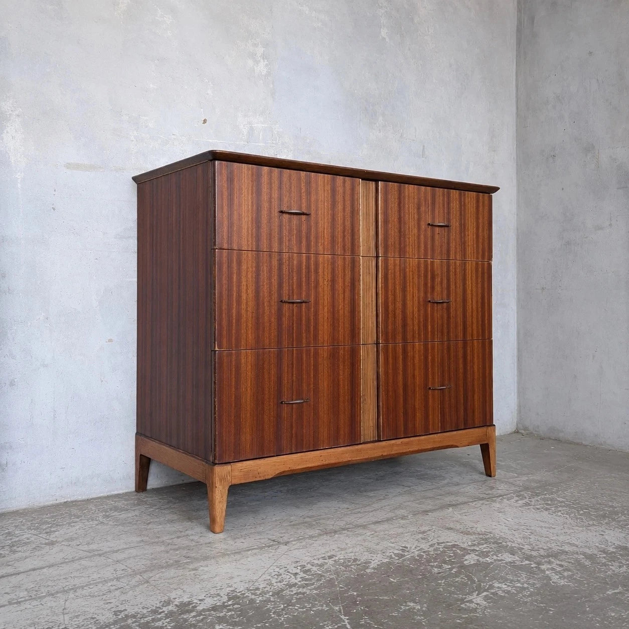 Sutcliffe of Todmorden Walnut & Teak Chest of Drawers – view 2
