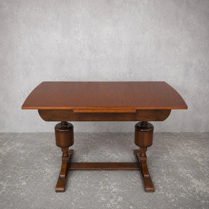 Antique Oak Arts & Crafts Draw Leaf Dining Table - image 1