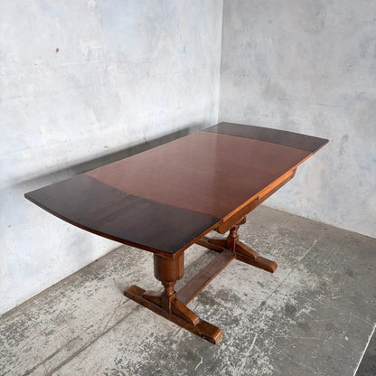 Antique Oak Arts & Crafts Draw Leaf Dining Table - image 4