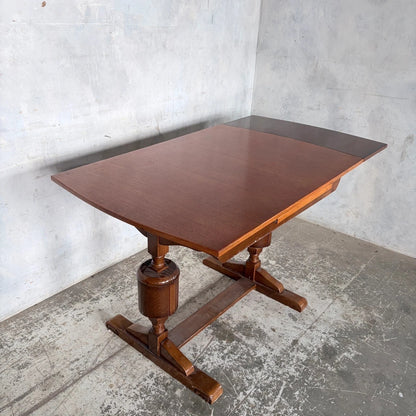 Antique Oak Arts & Crafts Draw Leaf Dining Table - image 6