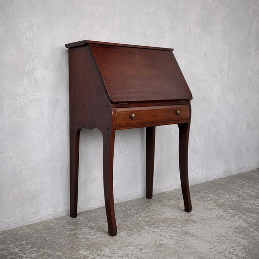 Antique French Solid Mahogany Bureau Writing Desk - image 1
