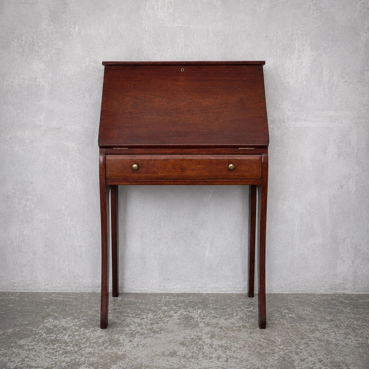 Antique French Solid Mahogany Bureau Writing Desk - image 2