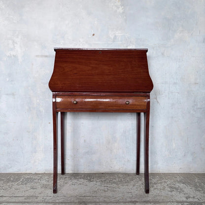 Antique French Solid Mahogany Bureau Writing Desk - image 6