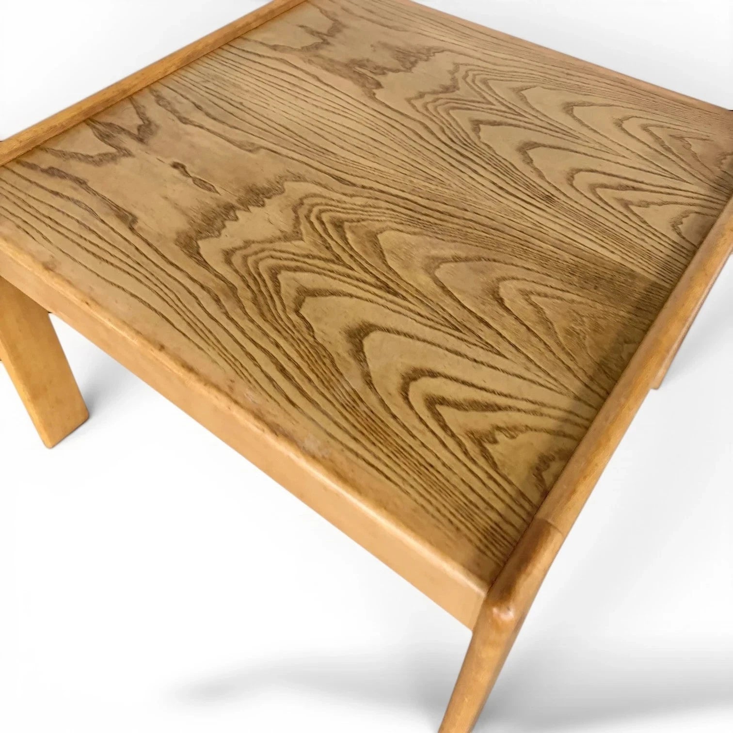 Mid Century Danish Brutalist Pine & Beech Coffee Table - image 2