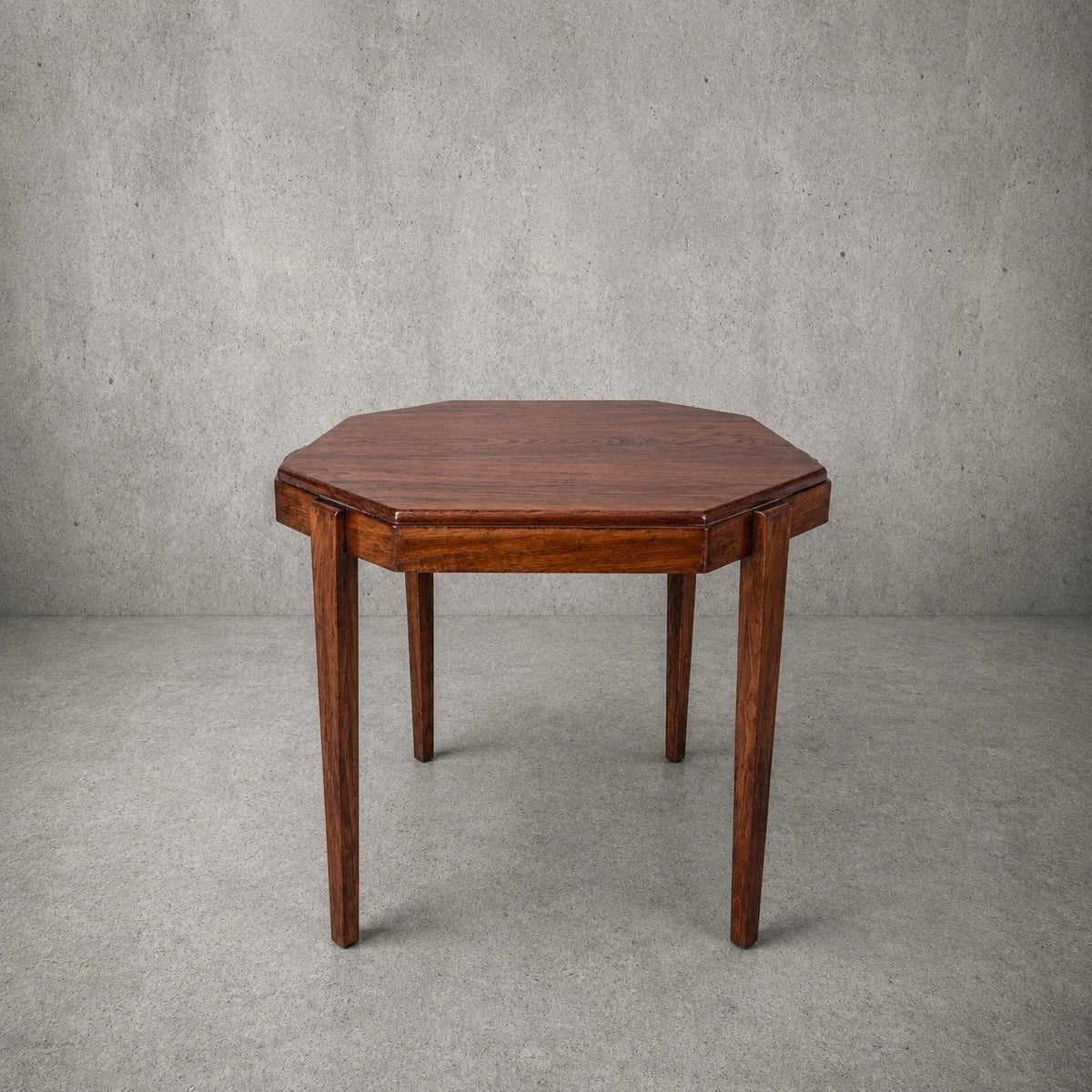 Vintage Art Deco Geometric Oak Cocktail Side Table - image 1