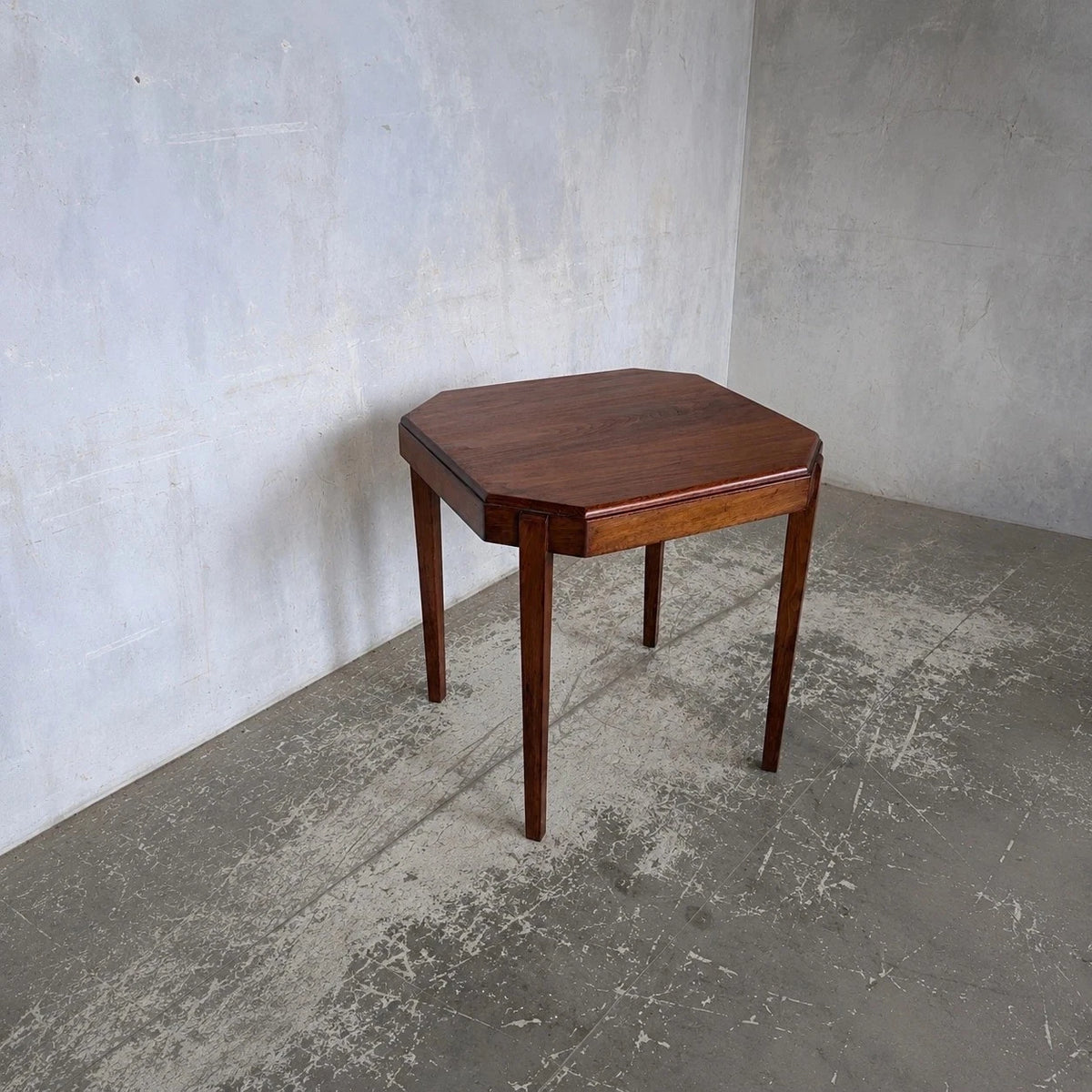 Vintage Art Deco Geometric Oak Cocktail Side Table - image 2