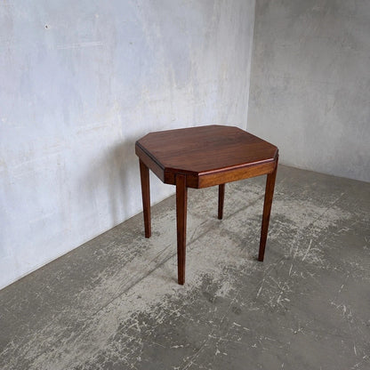 Vintage Art Deco Geometric Oak Cocktail Side Table - image 2
