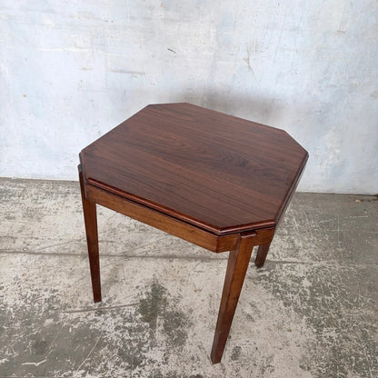 Vintage Art Deco Geometric Oak Cocktail Side Table - image 5