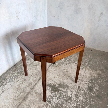Vintage Art Deco Geometric Oak Cocktail Side Table - image 6