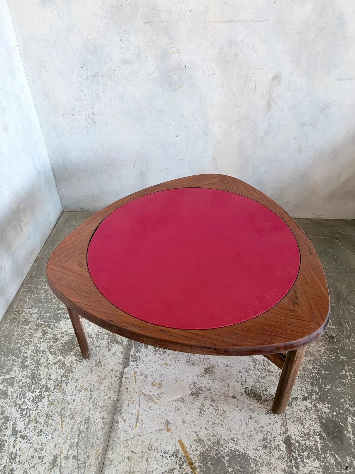 Mid Century Nathan Teak Coffee Table with Red Perspex Top – image 3