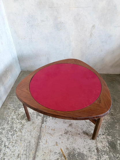 Mid Century Nathan Teak Coffee Table with Red Perspex Top – image 3