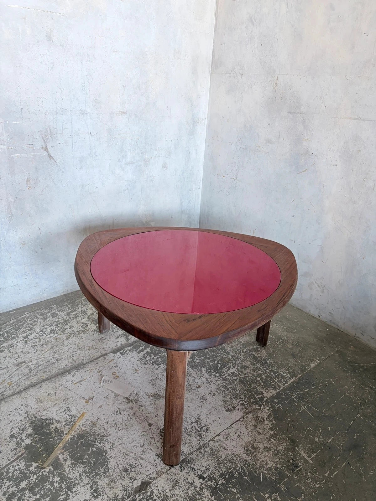 Mid Century Nathan Teak Coffee Table with Red Perspex Top – image 5