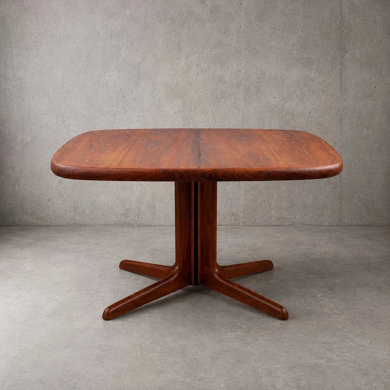 Mid Century Danish Teak Pedestal Dining Table by Skovby – image 1