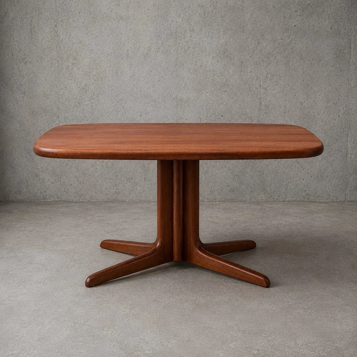 Mid Century Danish Teak Pedestal Dining Table by Skovby – image 2