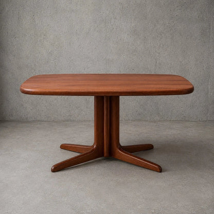 Mid Century Danish Teak Pedestal Dining Table by Skovby – image 2