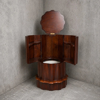 Victorian octagonal mahogany drinks cabinet and jardiniere stand – view 2