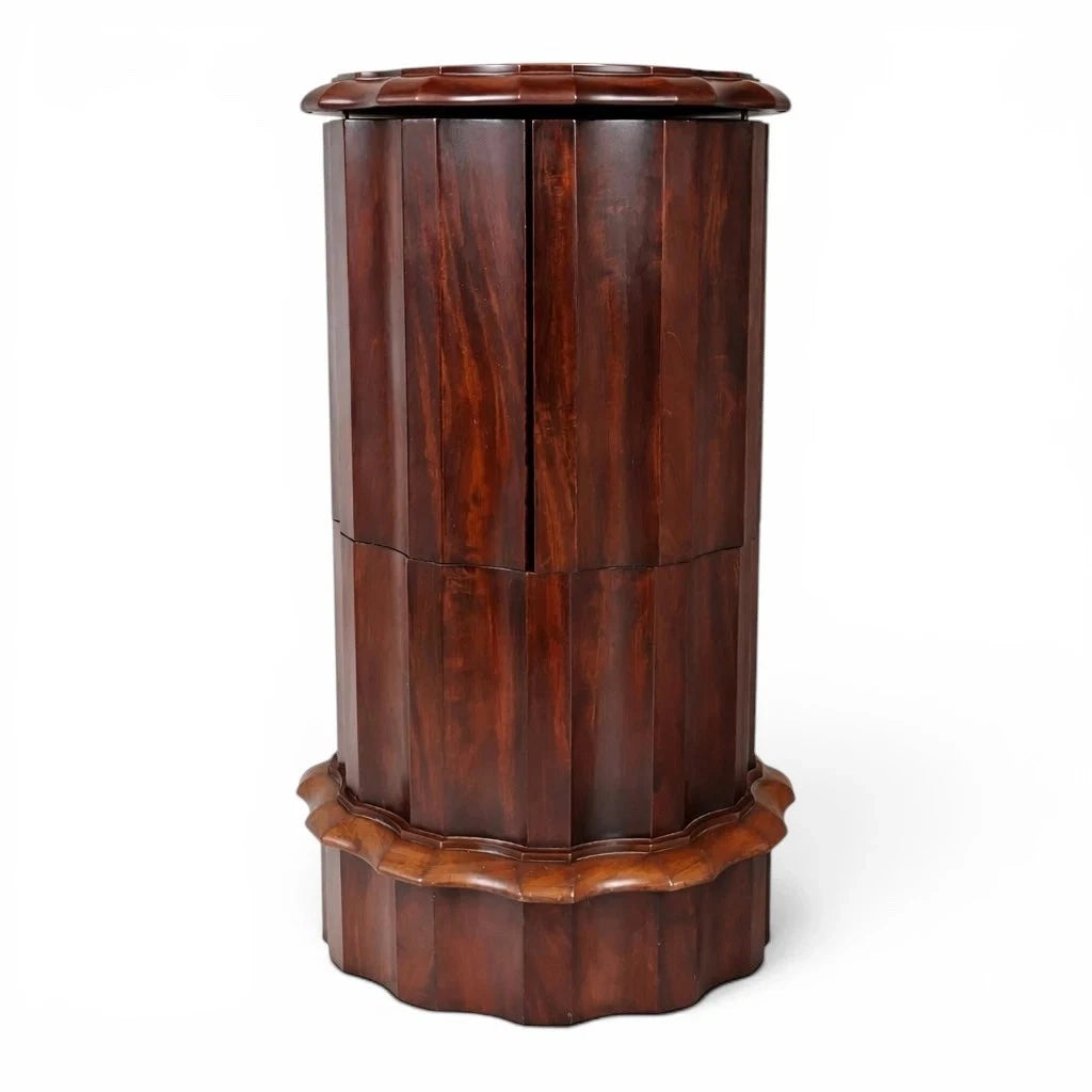 Victorian octagonal mahogany drinks cabinet and jardiniere stand – view 5