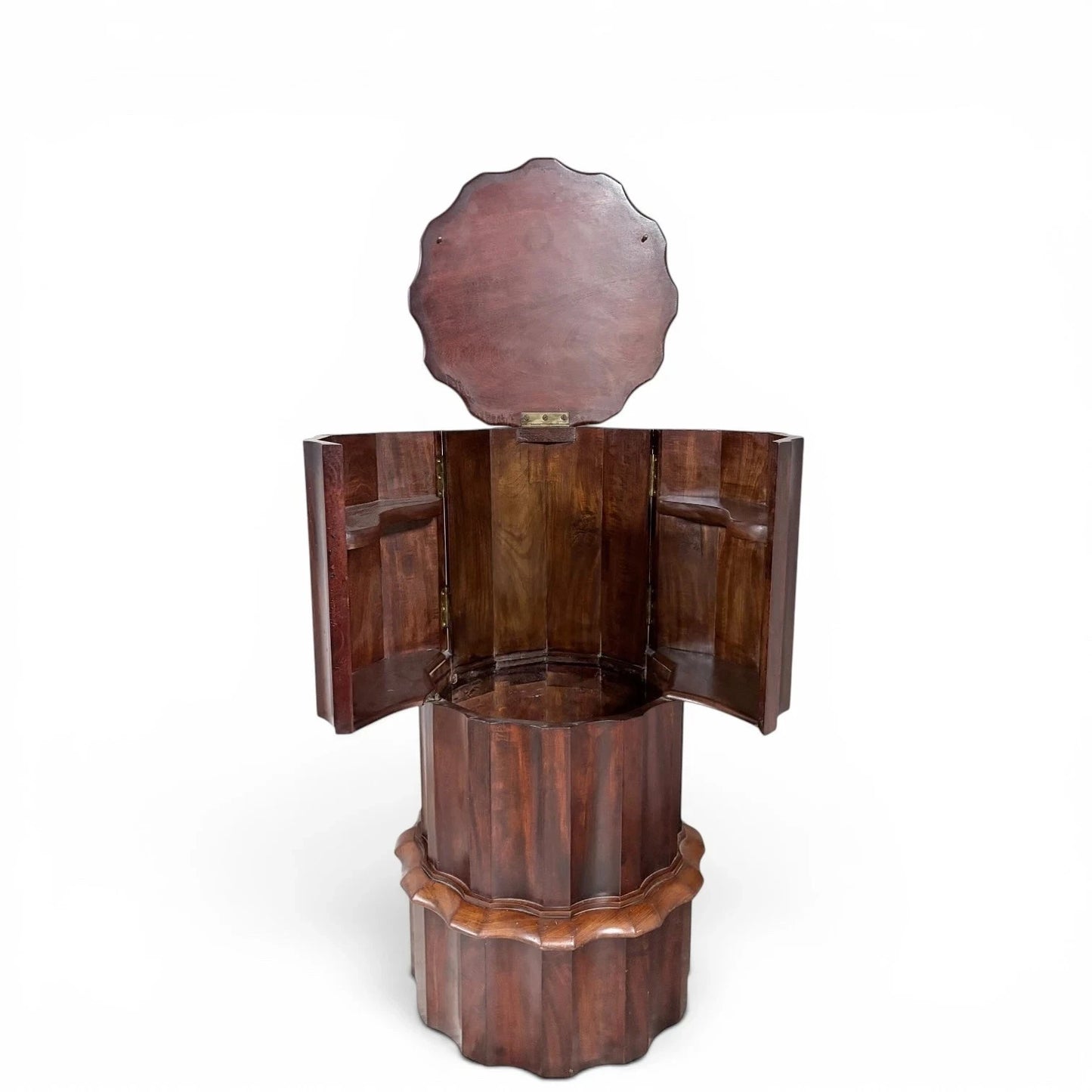 Victorian octagonal mahogany drinks cabinet and jardiniere stand – view 6