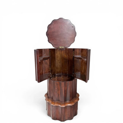 Victorian octagonal mahogany drinks cabinet and jardiniere stand – view 6