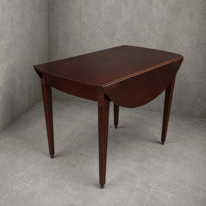 Antique Georgian style solid mahogany drop leaf gateleg dining table – view 2