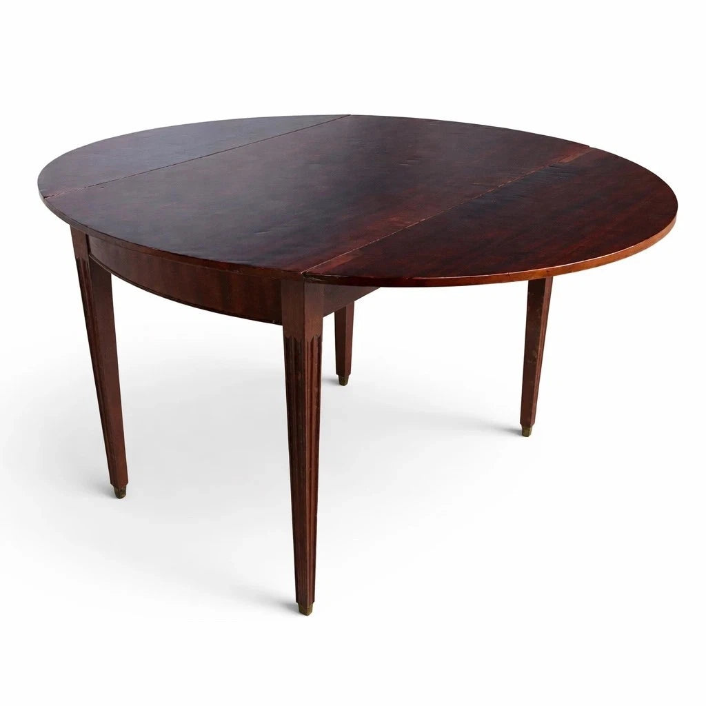 Antique Georgian style solid mahogany drop leaf gateleg dining table – view 4