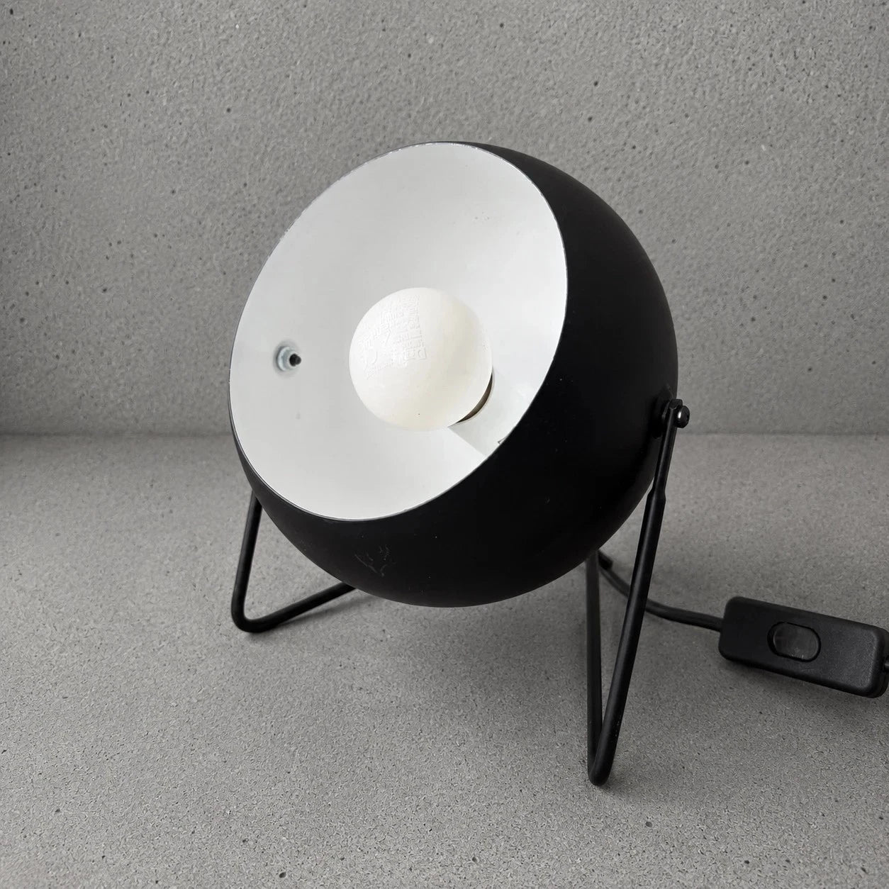 Mid-Century Space Age Black Eyeball Desk Lamp - view 1
