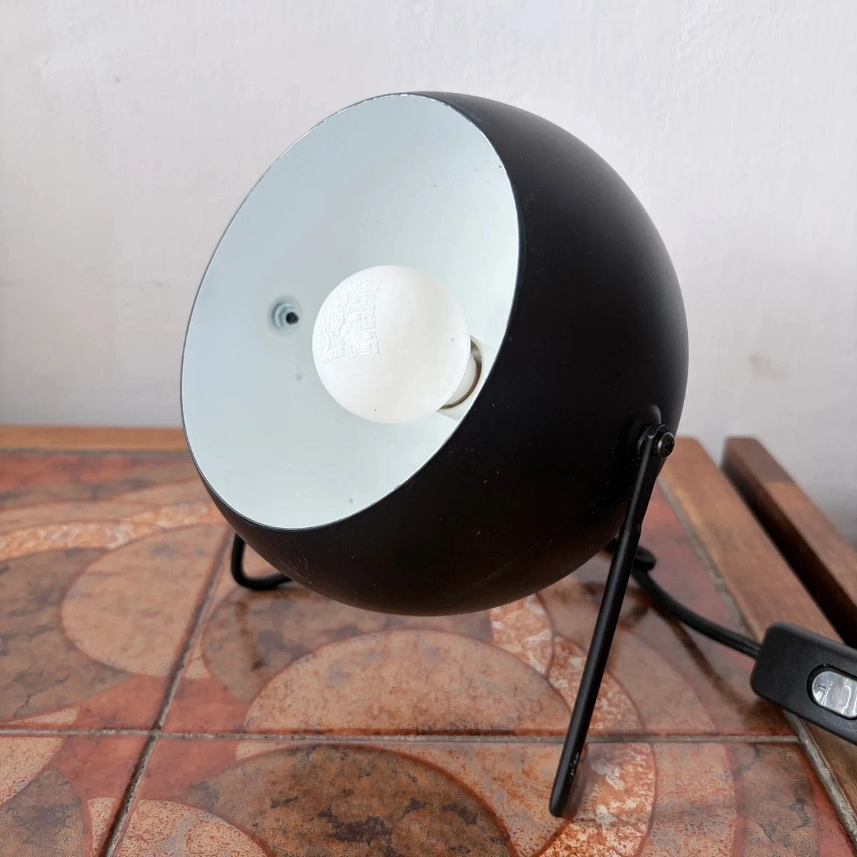 Mid-Century Space Age Black Eyeball Desk Lamp - view 2