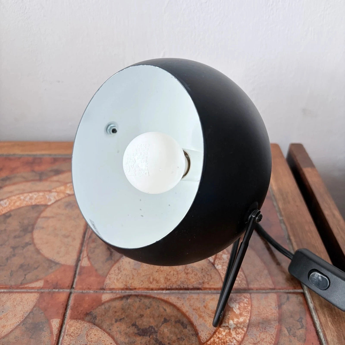 Mid-Century Space Age Black Eyeball Desk Lamp - view 3