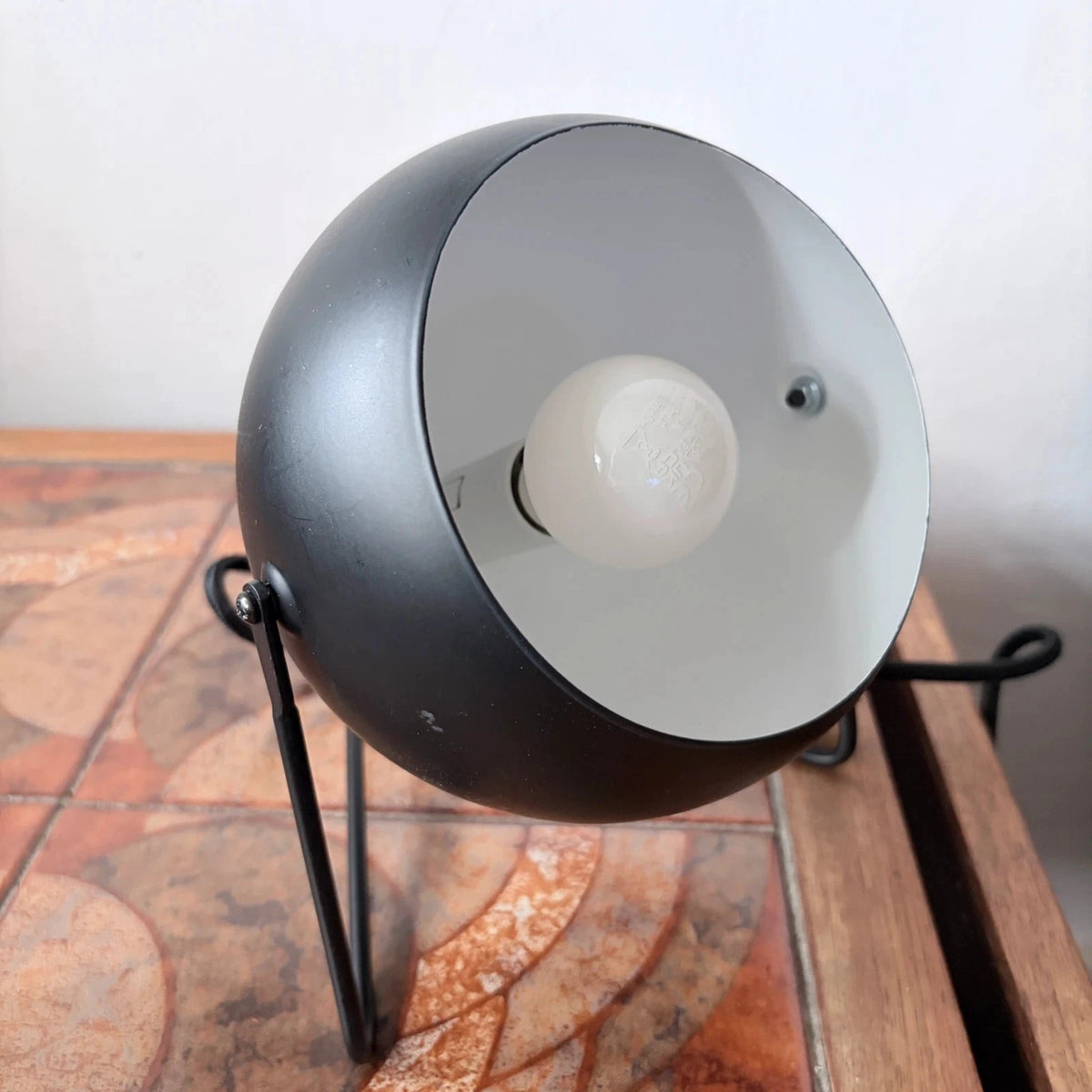 Mid-Century Space Age Black Eyeball Desk Lamp - view 6