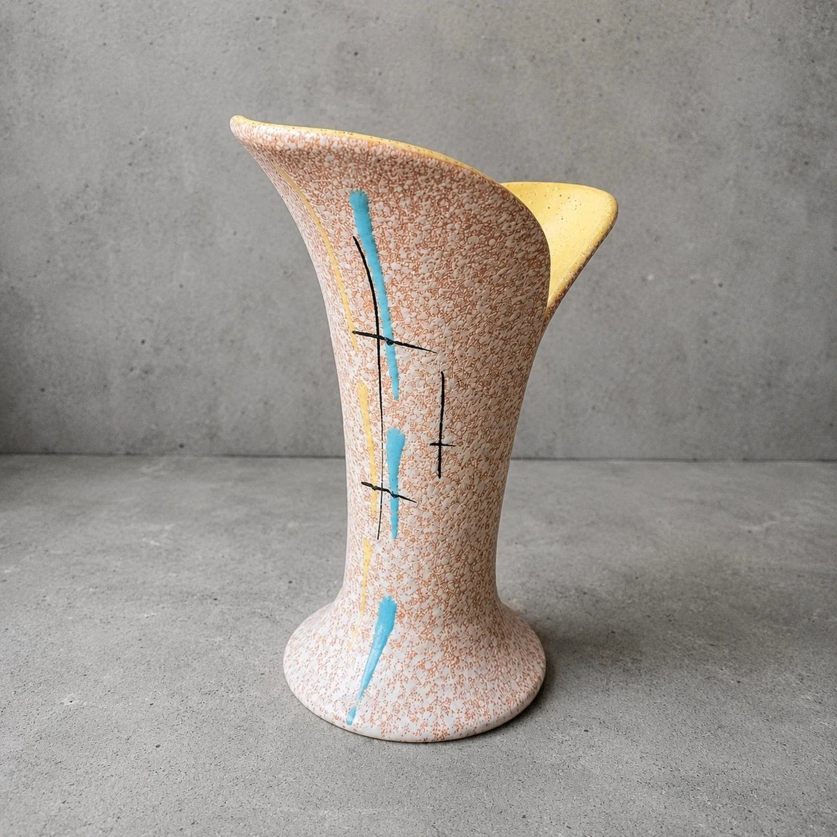 Mid Century Atomic Space Age Tulip Vase – Sculptural Sputnik Ceramic Vase - image 1