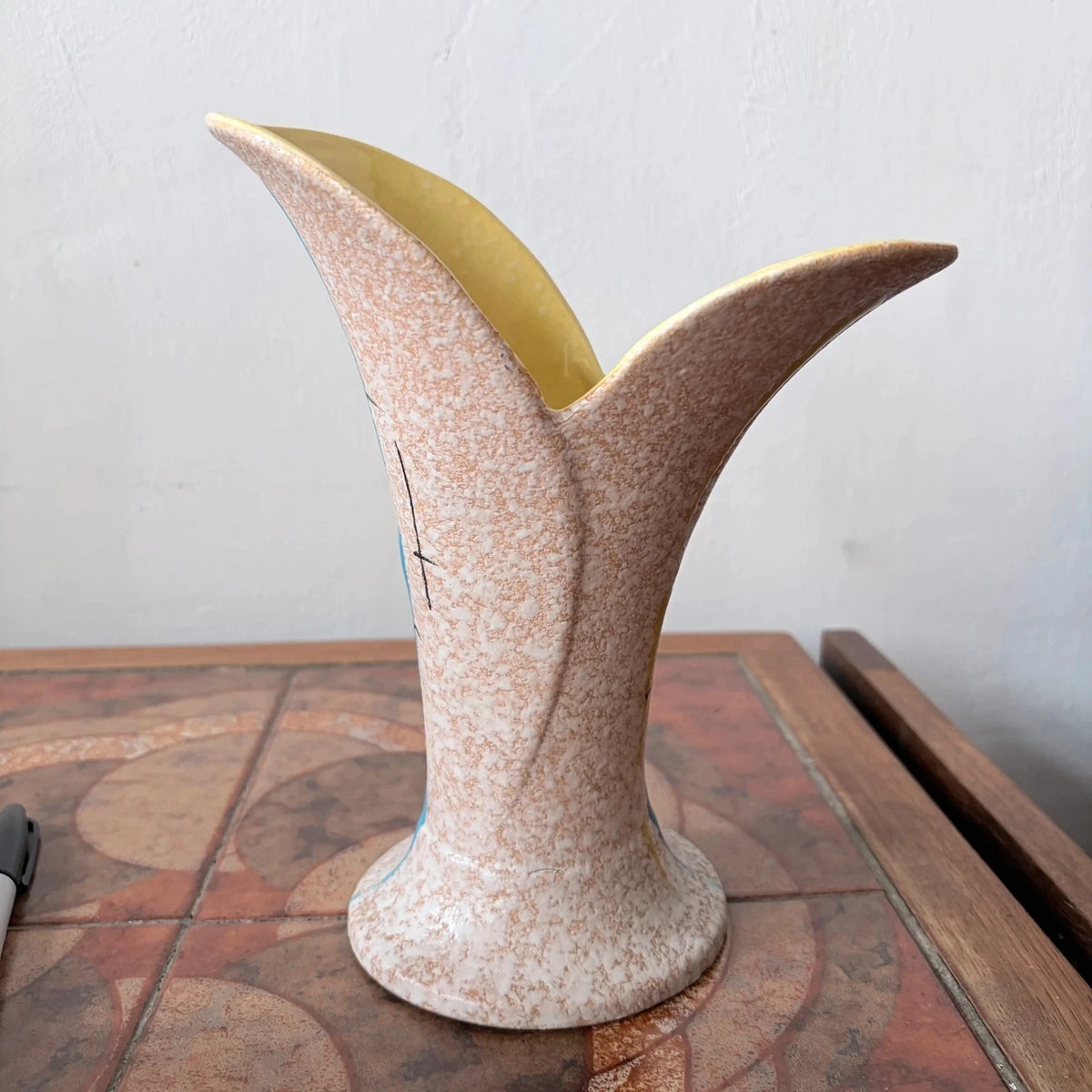 Mid Century Atomic Space Age Tulip Vase – Sculptural Sputnik Ceramic Vase - image 2