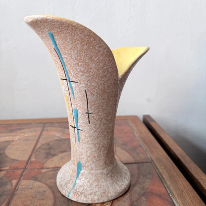 Mid Century Atomic Space Age Tulip Vase – Sculptural Sputnik Ceramic Vase - image 3